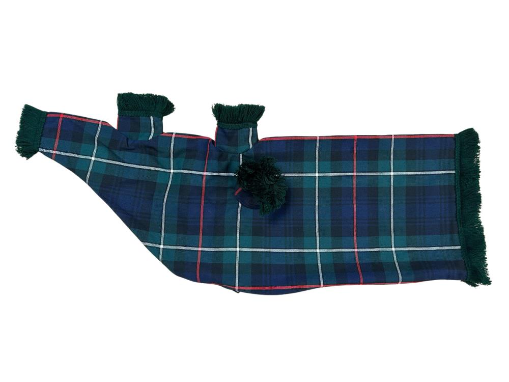 CLAN Tartan Bagpipe Cover, Polyviscose - Ross Large