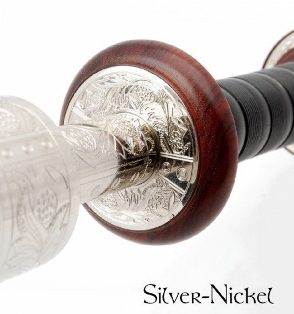 McCallum Deluxe Mopane Blackwood Bagpipe silver alloy