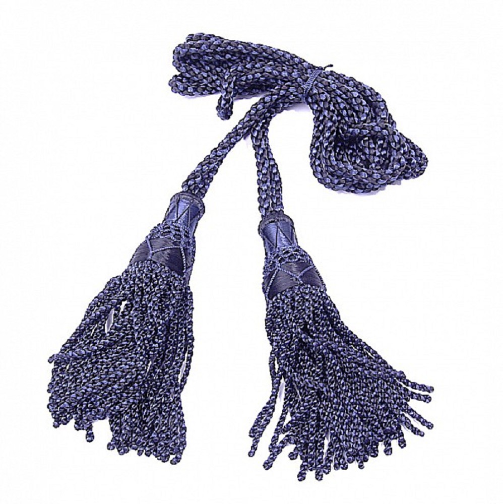 Silk Bagpipe Cords. black / navy