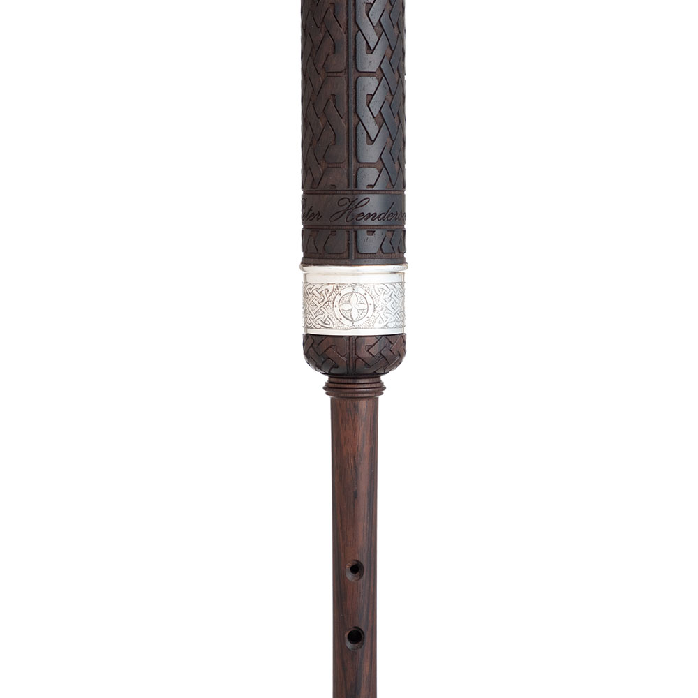Peter Henderson SILVER Celtic Heritage Blackwood Practice Chanter