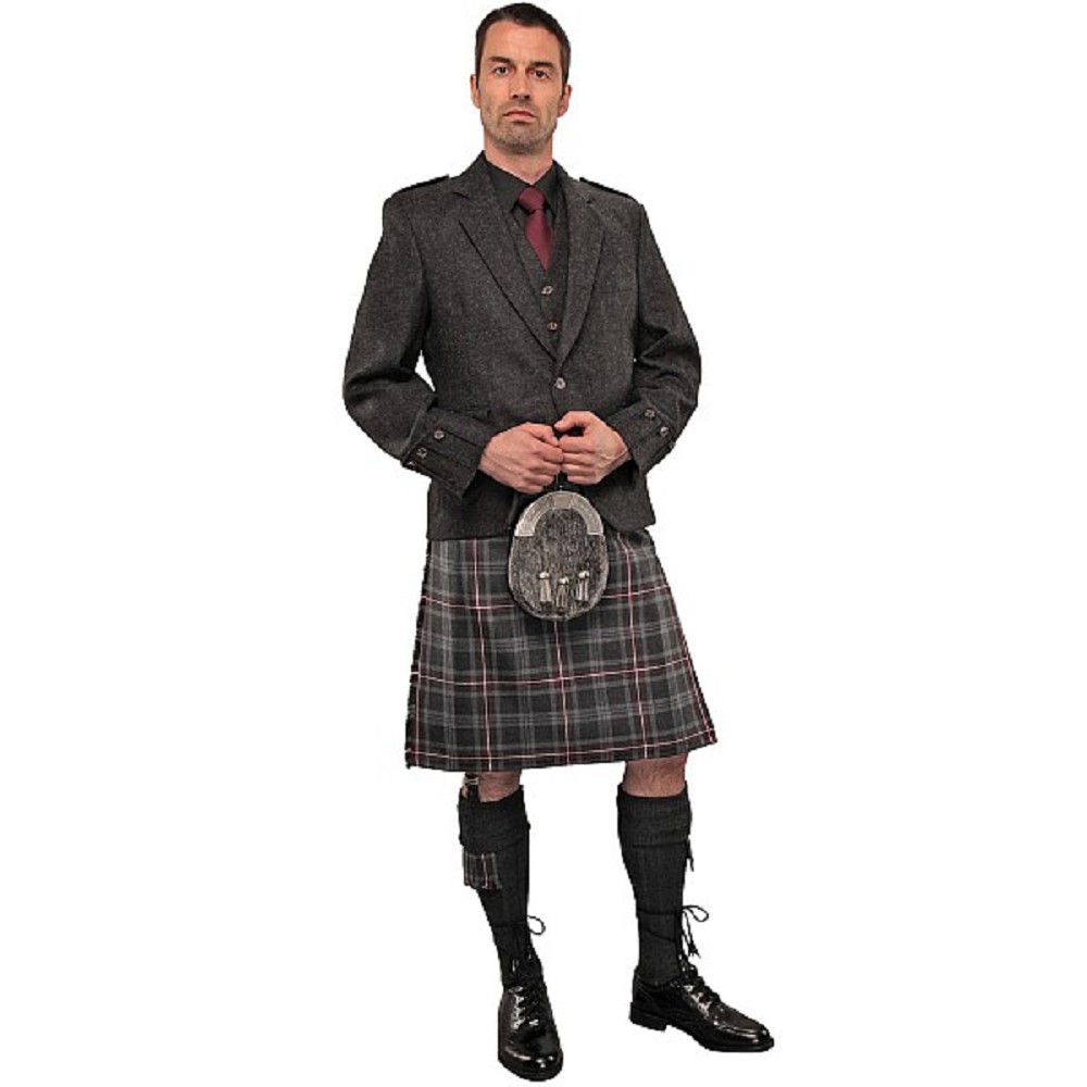 Charcoal Tweed Argyll Jacket - UK 42 L (EU 52 long)