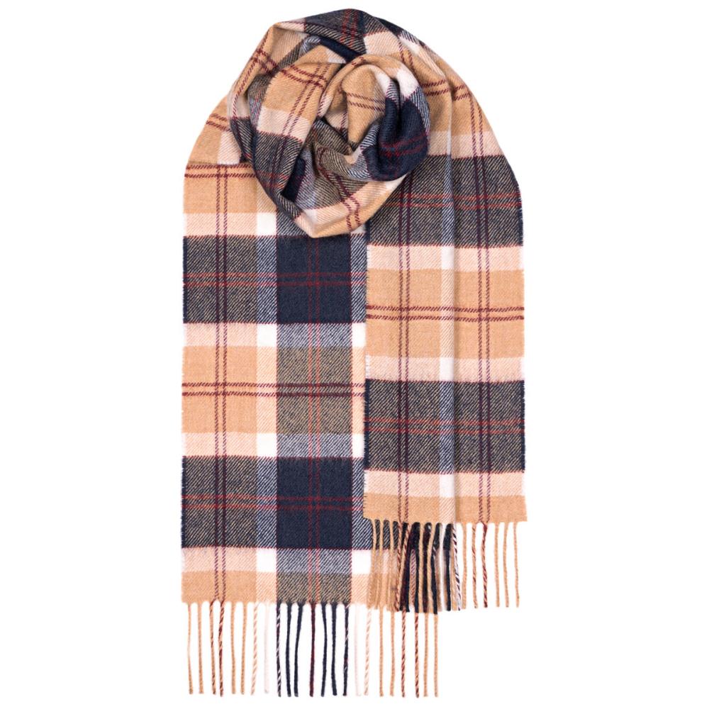Bannockbane Navy Lambswool Tartan Scarf
