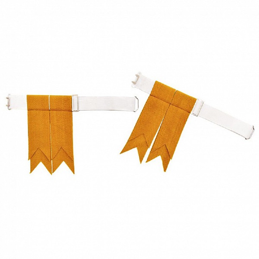 Flashes for Kilt Hose, Gold