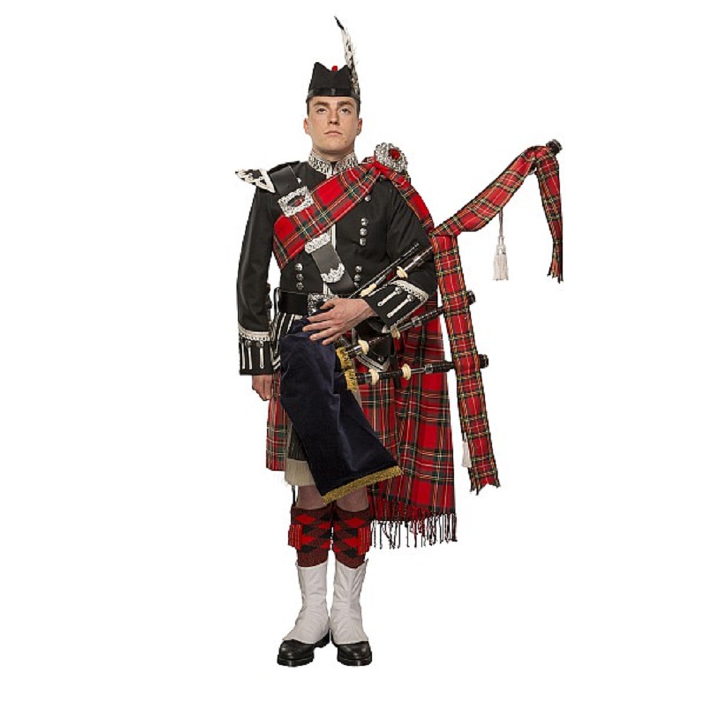 3" Clan Tartan Piper's Bagpipe Ribbons. Poly viscose