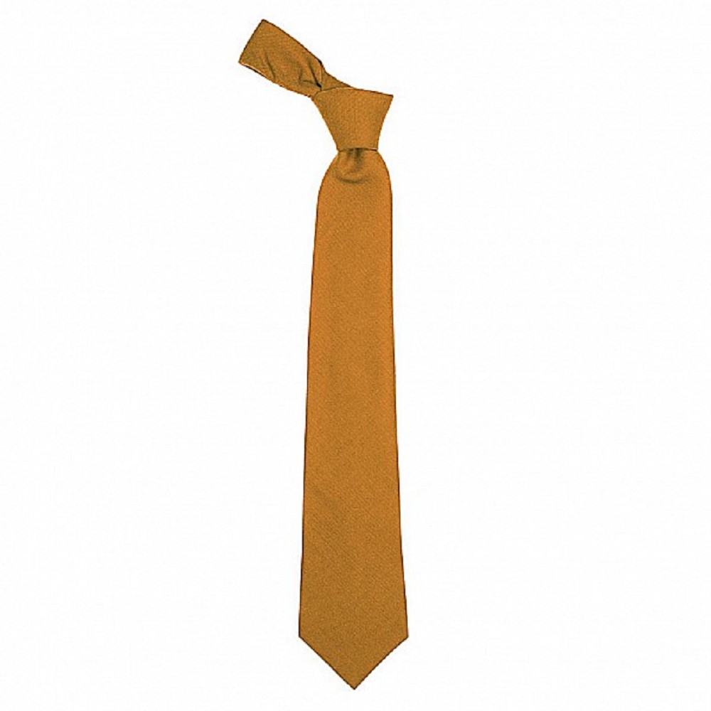 Wool Tie. Single Colour. Gold