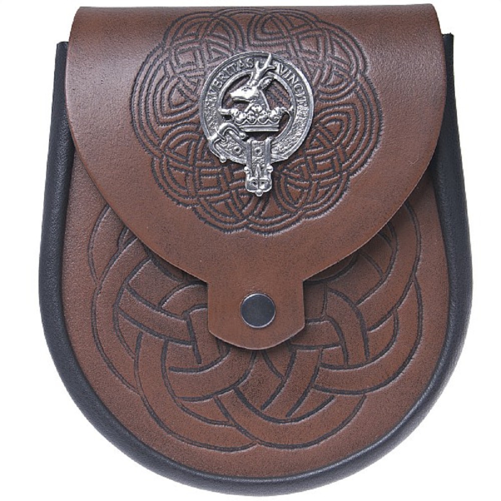 Brown Clan Leather Sporran