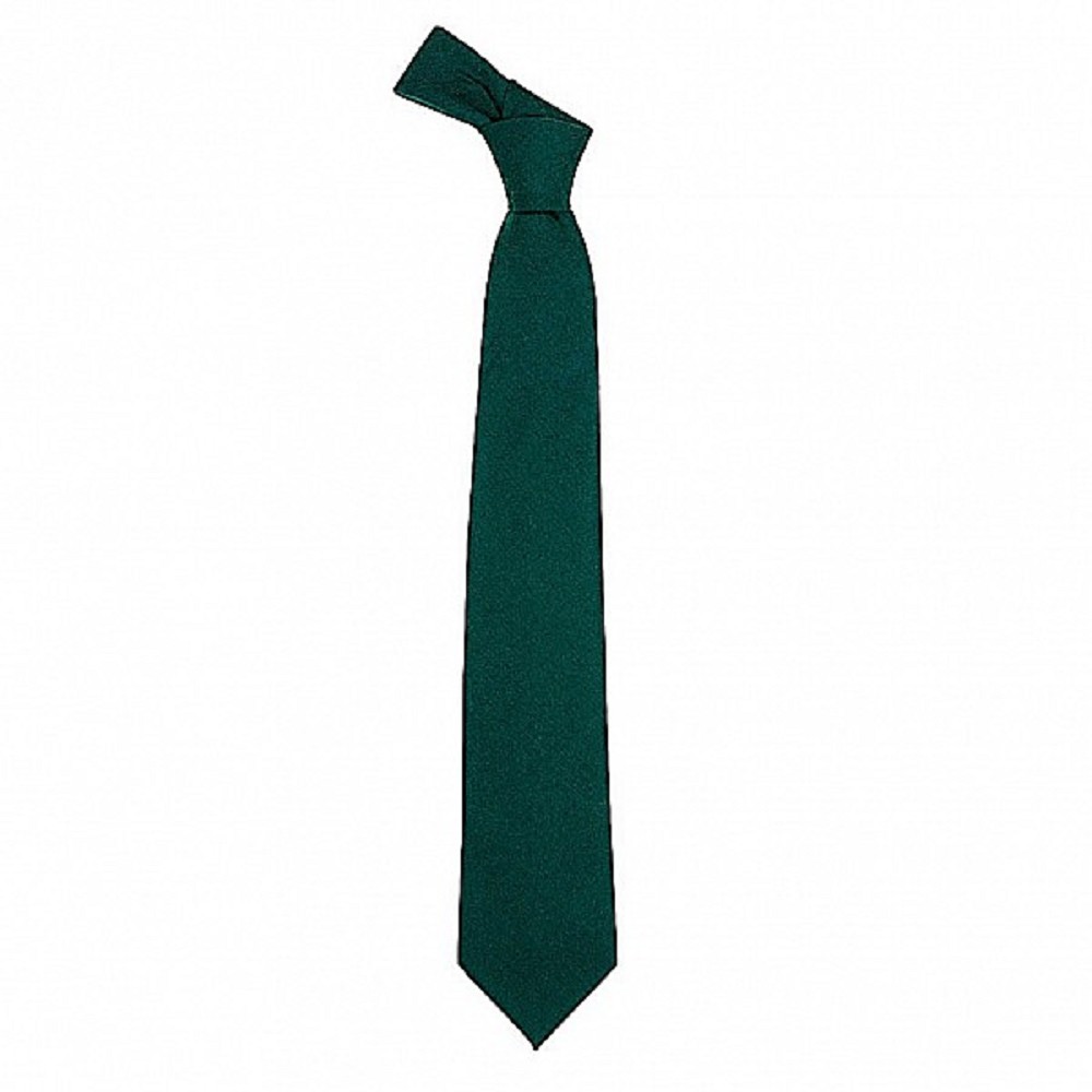 Wool Tie. Single Colour. Dark Green