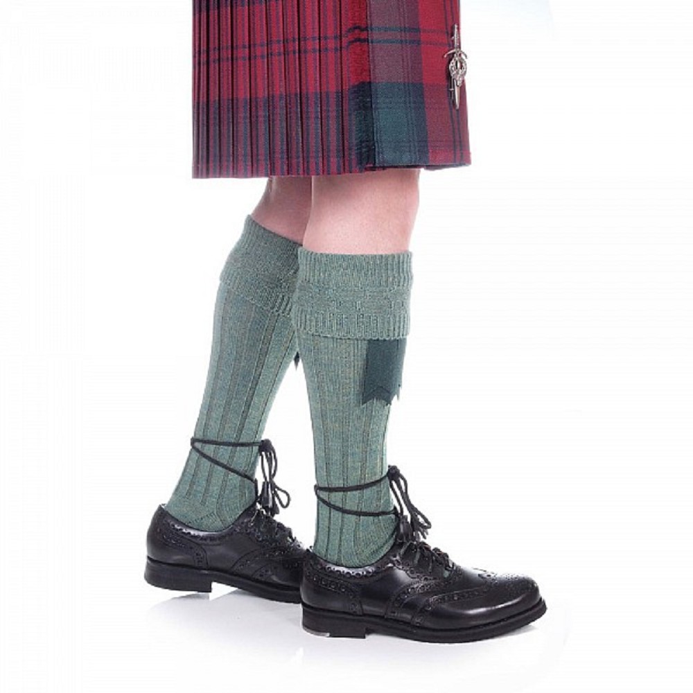 Kilt Socks. Lovat green