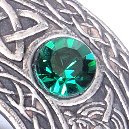 Plaid-Brosche, Stein - Amethyst (lila)