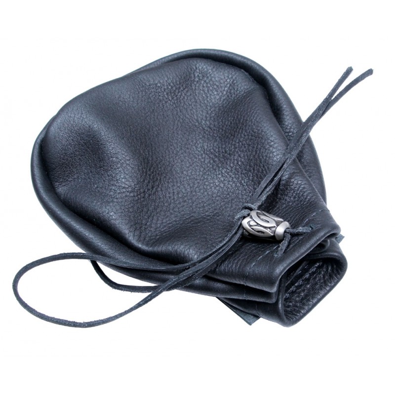 Medieval Leather Sporran, black