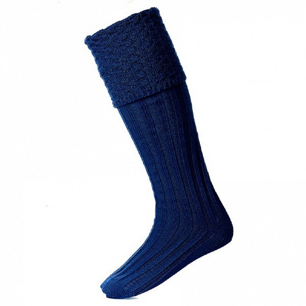 Extra Wide Premium Kilt Socks, Navy -