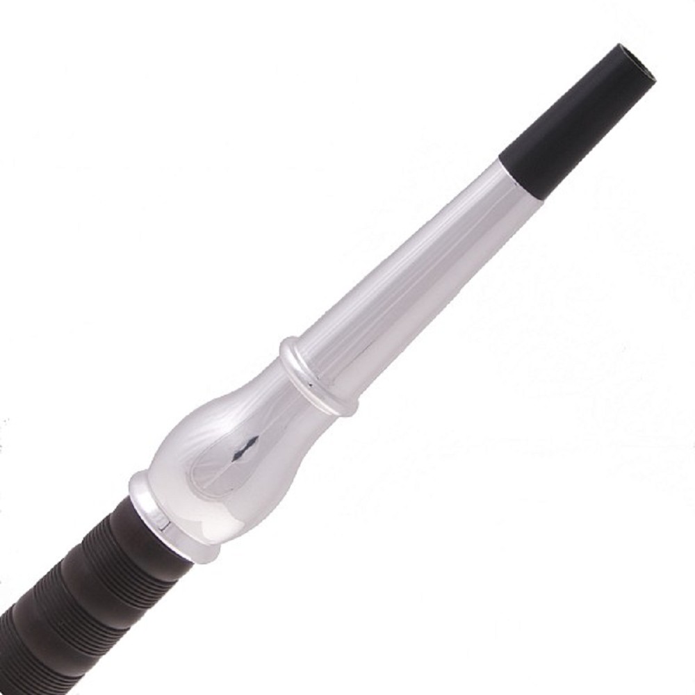 Blackwood Blowpipe. Full Alloy Plain Round Mouthpiece 8" - 8" (20.32cm)