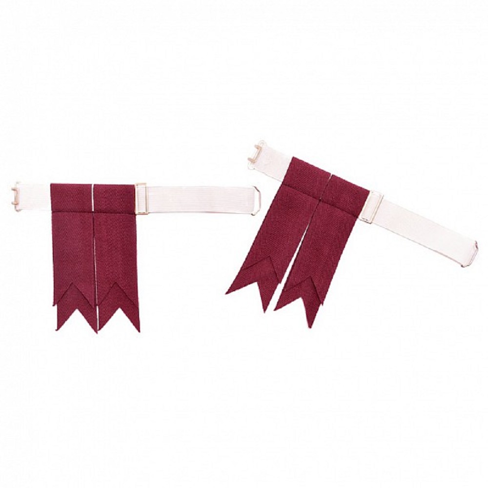 Flashes for Kilt Hose, Maroon