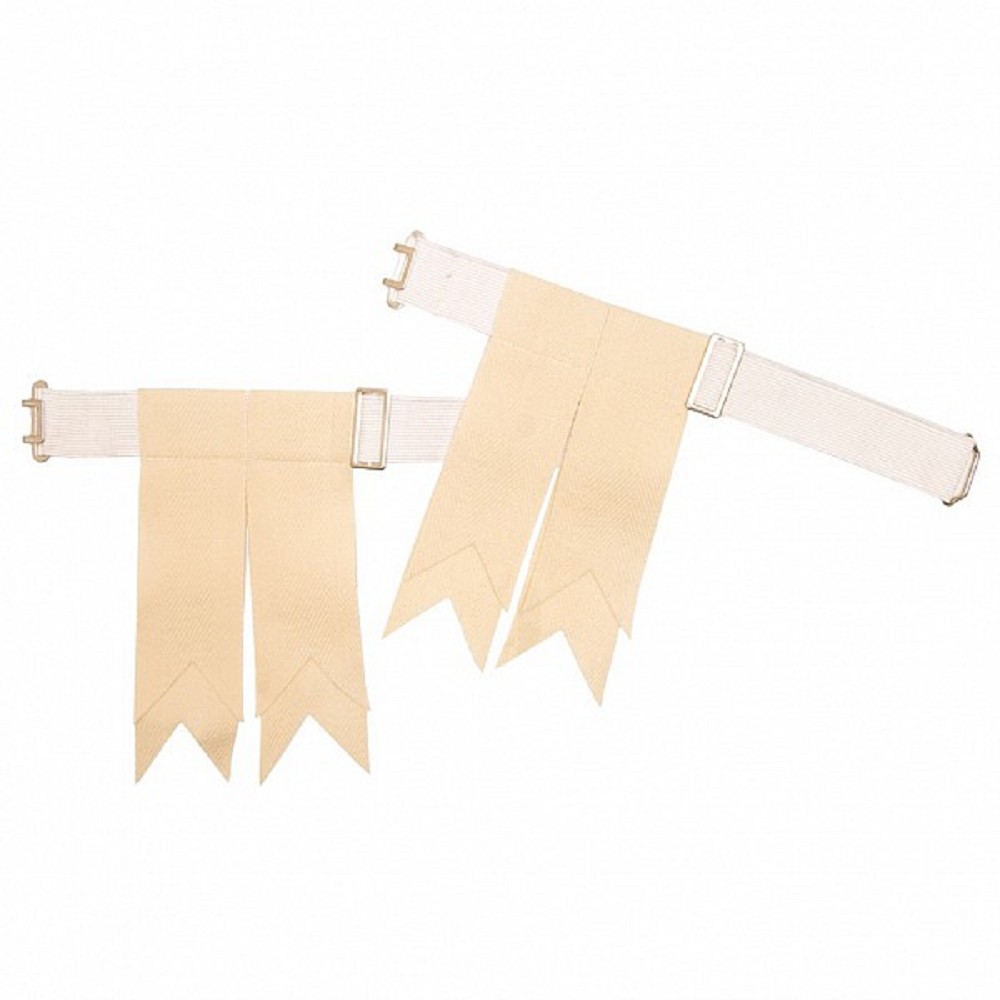 Flashes for Kilt Hose, Ivory (cream)