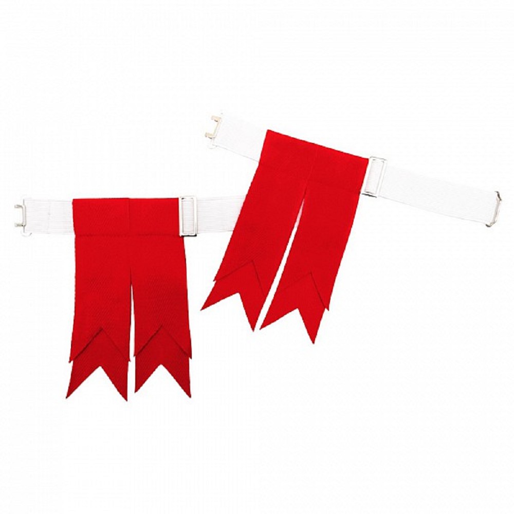 Flashes for Kilt Hose, scarlet red