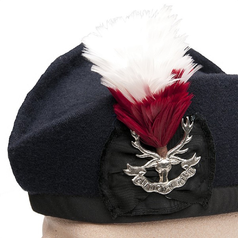 Hackle, standard size, white-dark red