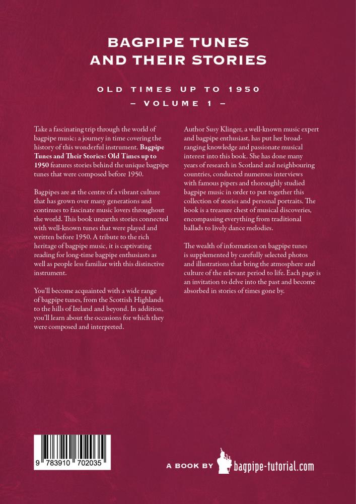 Bagpipe Tunes and Their Stories - Vol. 1 -  Old Times to 1950