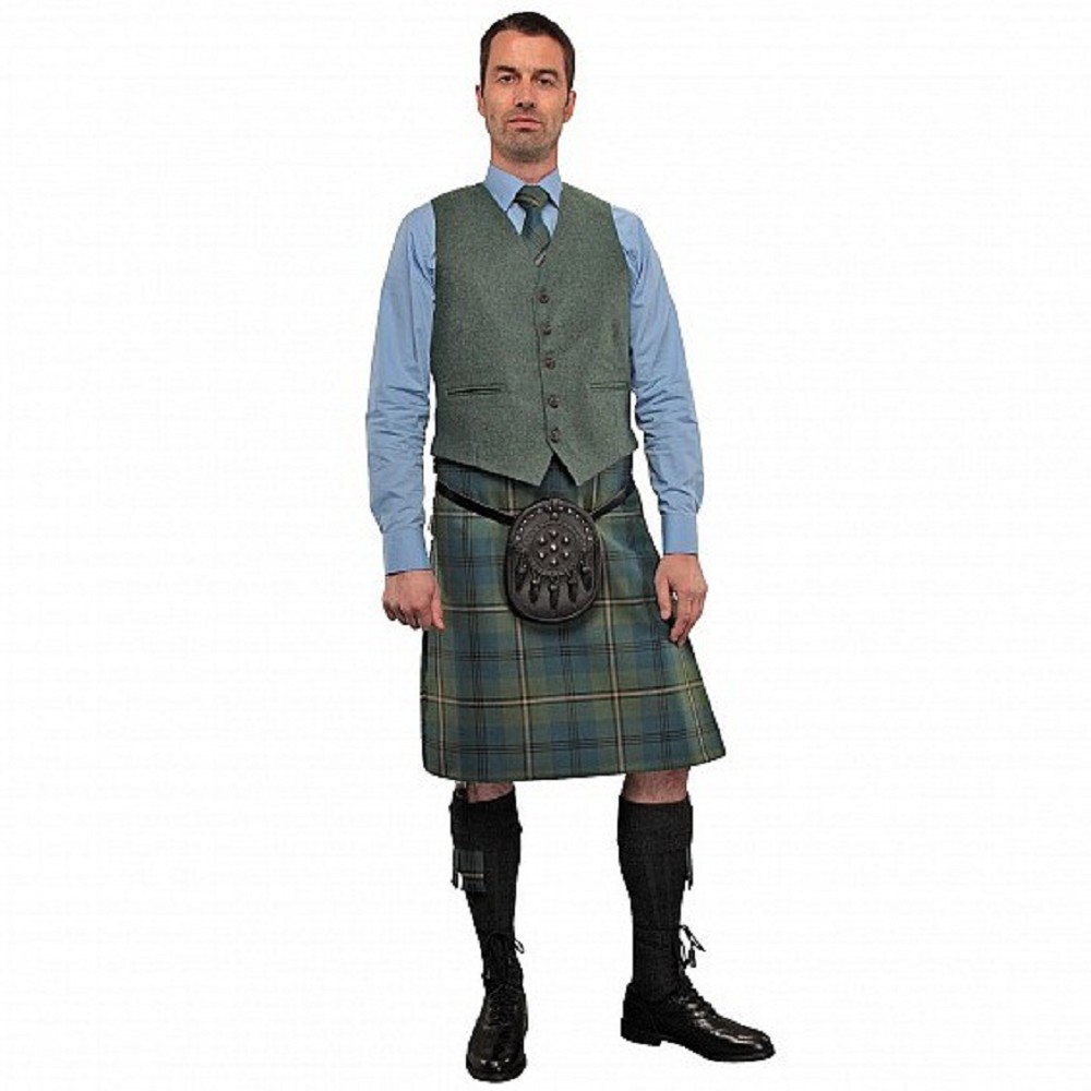 Highland Green Tweed Argyll Waistcoat