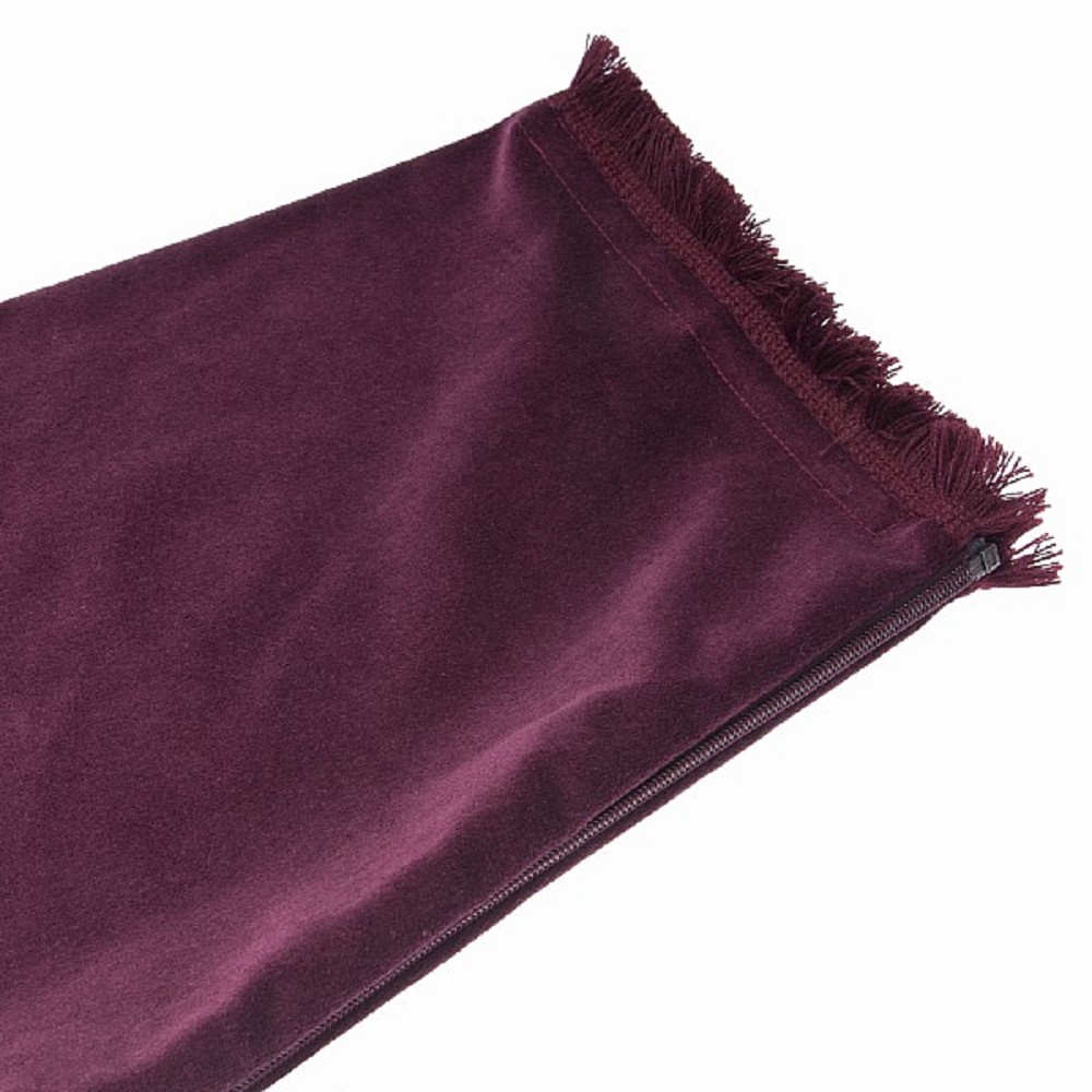 Bagpipe Cover, Velvet with Wool fringing and Zipper. Bordeaux - Bordeaux