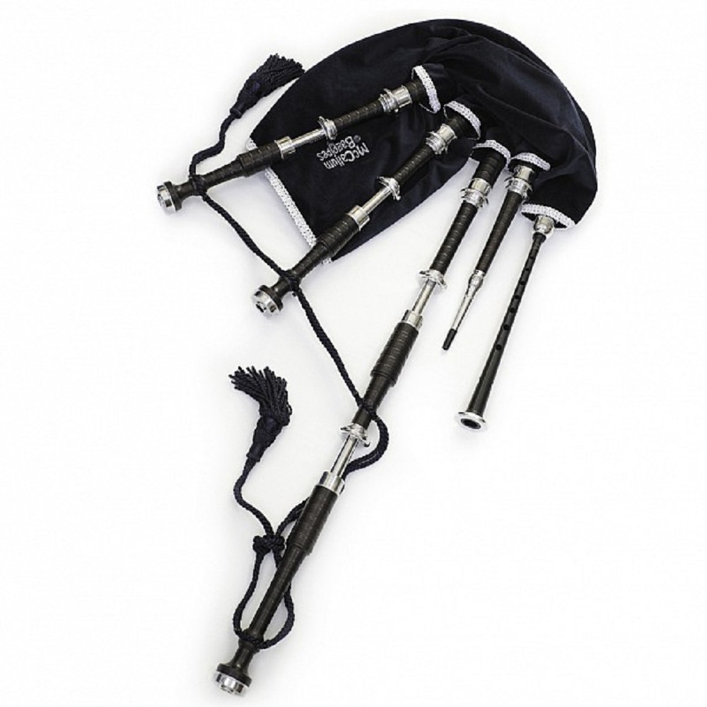 McCallum AB7-Full Silver Blackwood Bagpipe