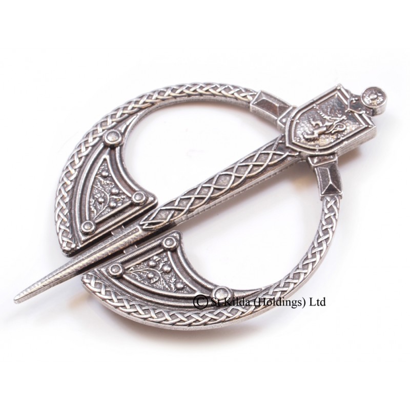 Rampant Lion Penannular Plaid-Brosche