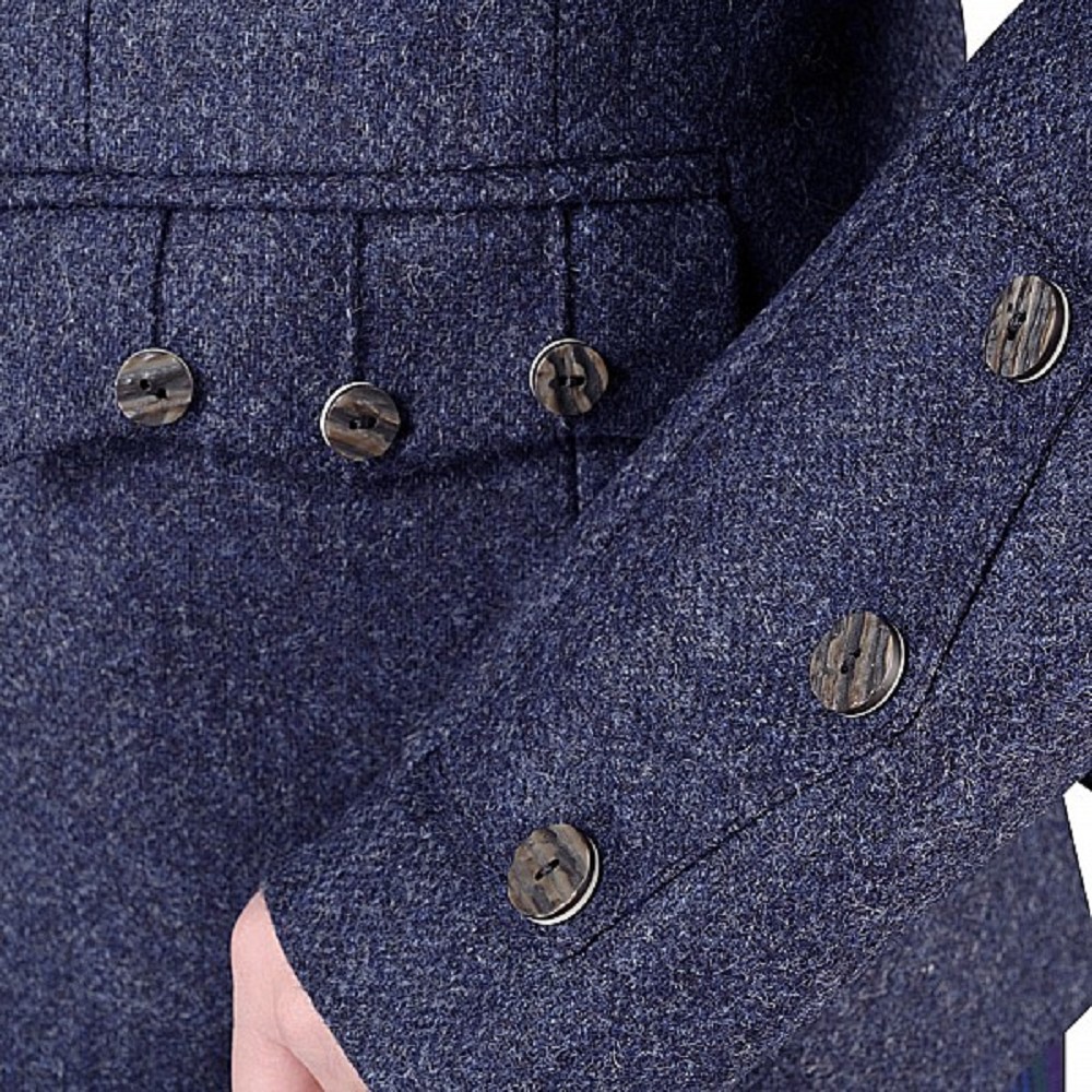 Lomond Blue Tweed Jacke und Weste - UK 32 S
