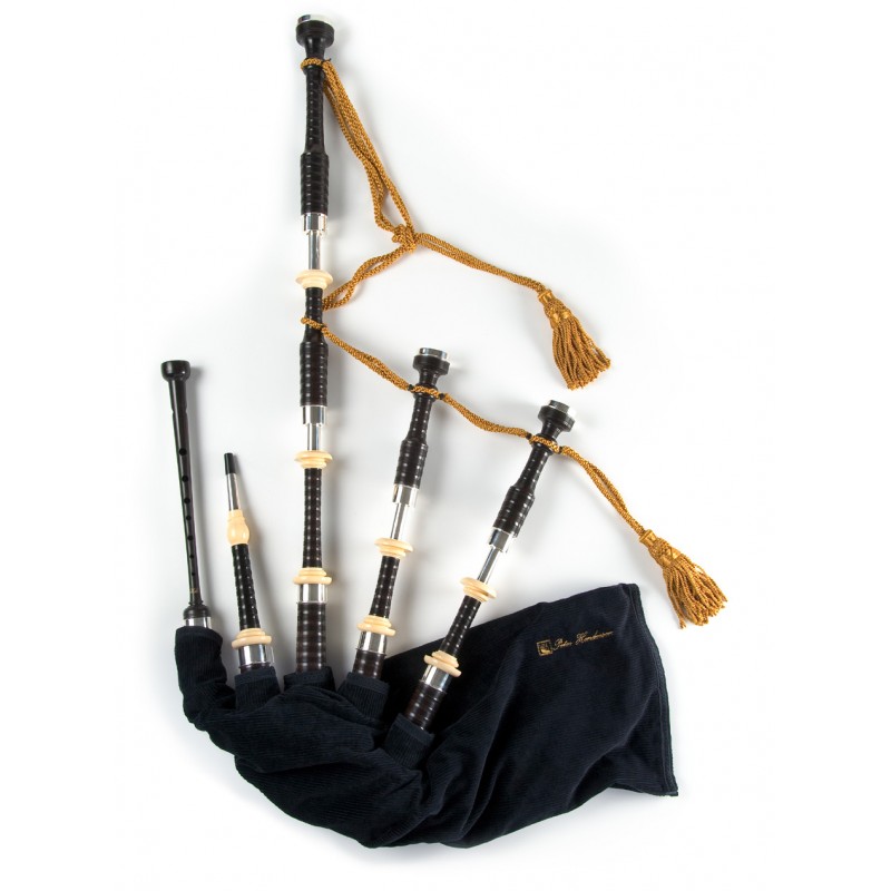 Peter Henderson PH03 Silver Blackwood Bagpipes