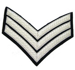 Chevrons (for Doublet). Silver on black. - 1 Bar. Silver on black.