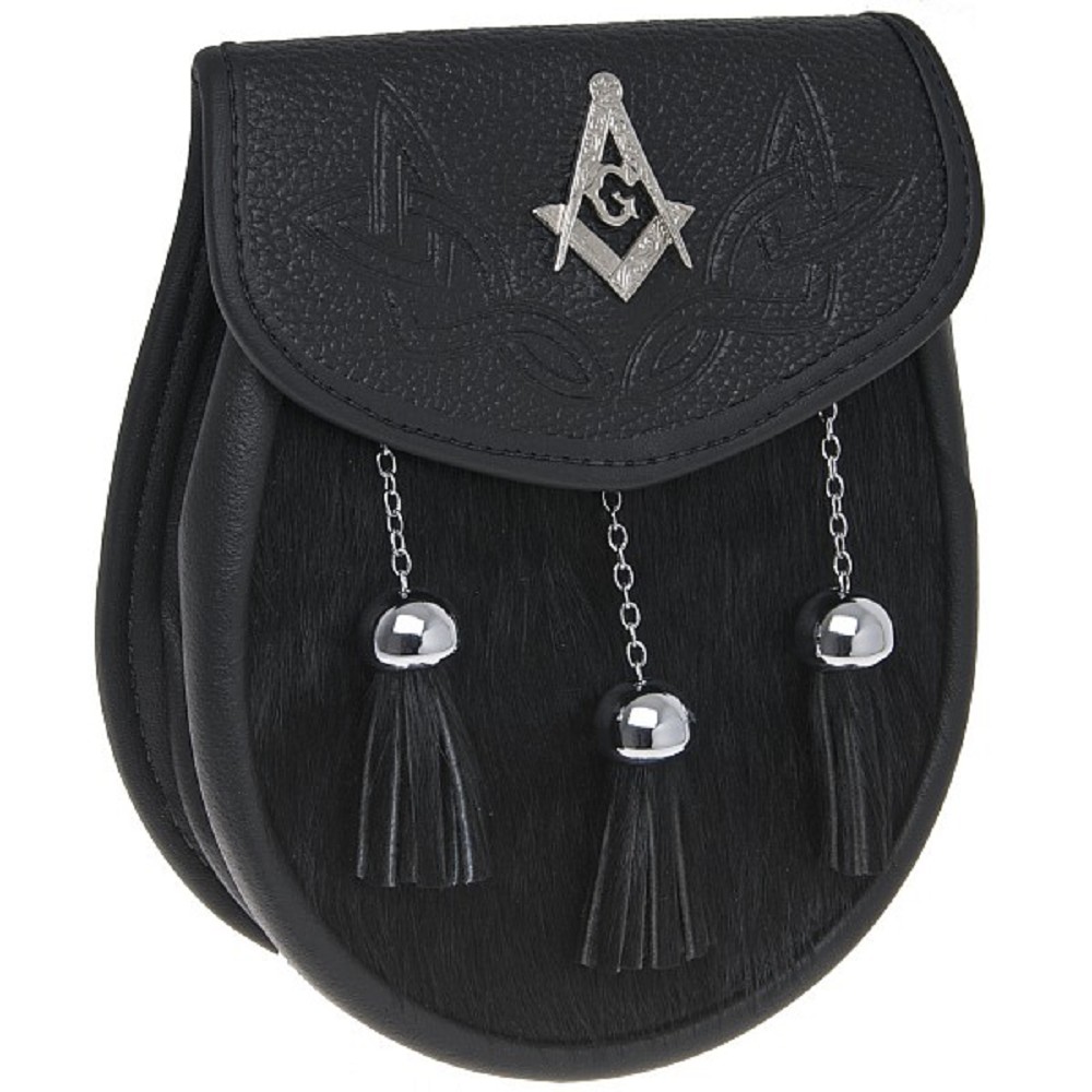 Semi Dress Sporran SSD6 Masonic Black