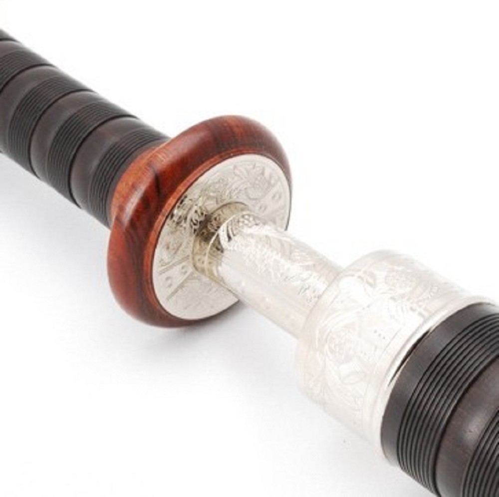 McCallum Deluxe Mopane Blackwood Bagpipe silver alloy