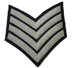 Chevrons (for Doublet). Silver on black. - 1 Bar. Silver on black.