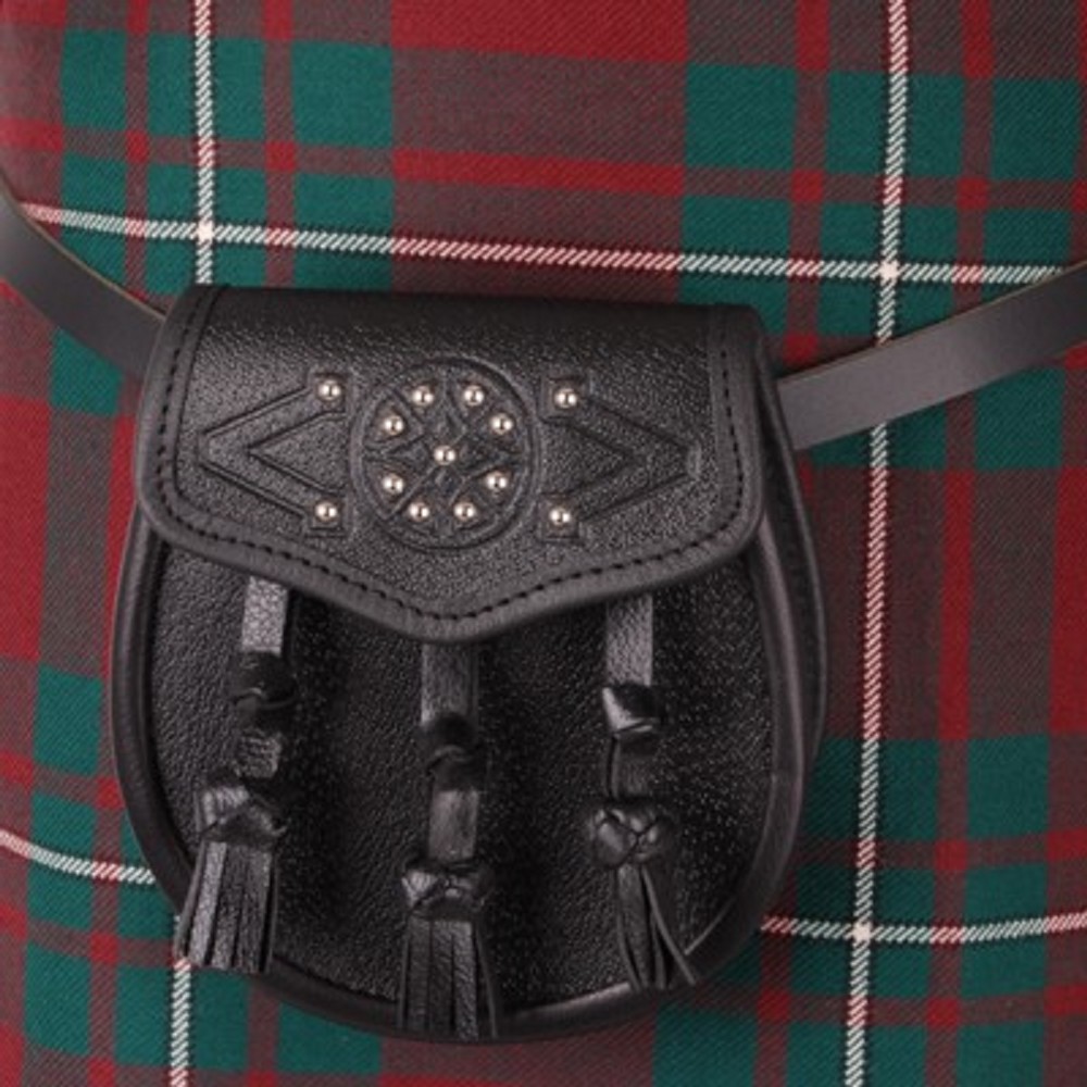 Sporran strap, leather, without chain - Medium