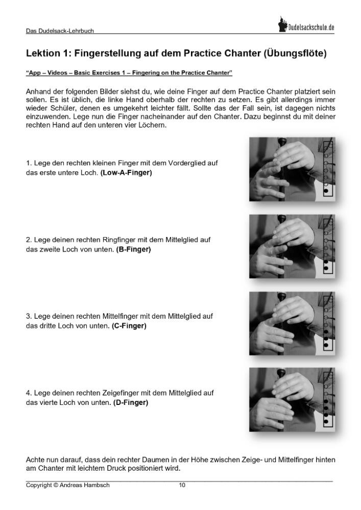Bagpipe Beginner Set Dudelsackschule. LONG