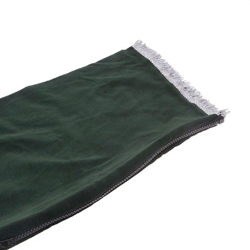 Bagpipe Cover, Velvet with Lurex fringing and Zipper. Bottle green - Silver