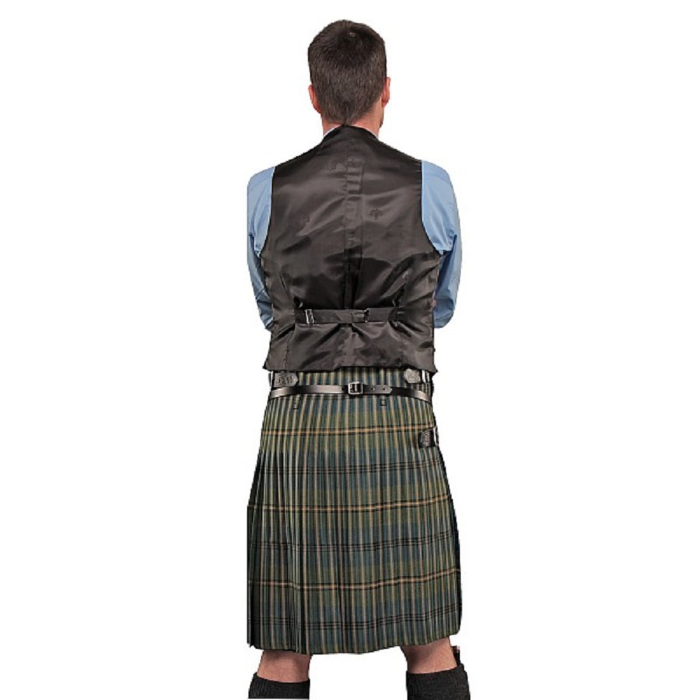Anthrazit Tweed-Argyll-Weste - UK 44 L (EU 54 long)