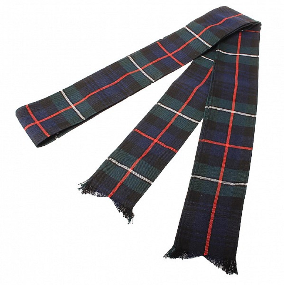 3" Clan Tartan Piper's Bagpipe Ribbons. Poly viscose