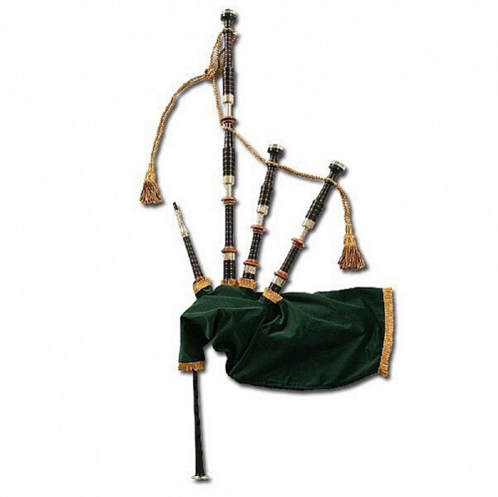 McCallum Deluxe Mopane Blackwood Bagpipe gold plated - - PL