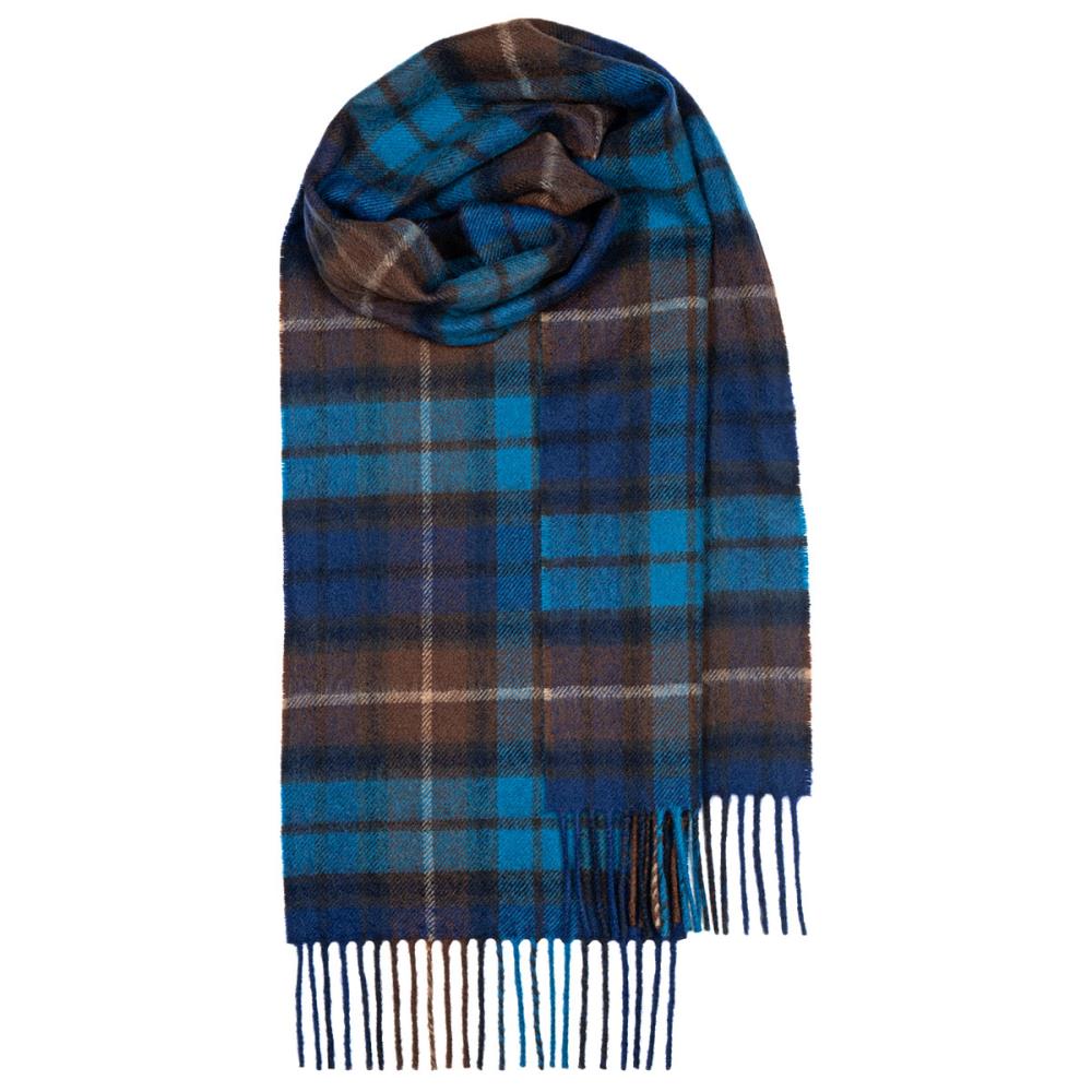 Buchanan Blue Lambswool Tartan Scarf