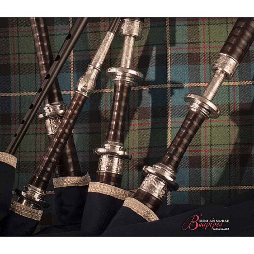 Duncan MacRae FULL ALLOY Full Alloy Blackwood Bagpipe