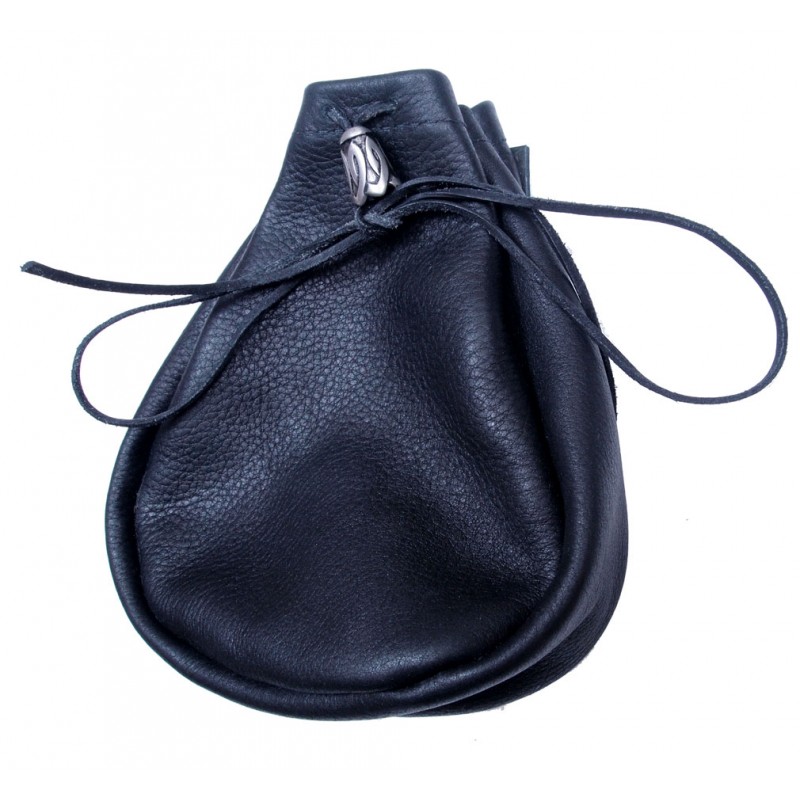 Medieval Leather Sporran, black