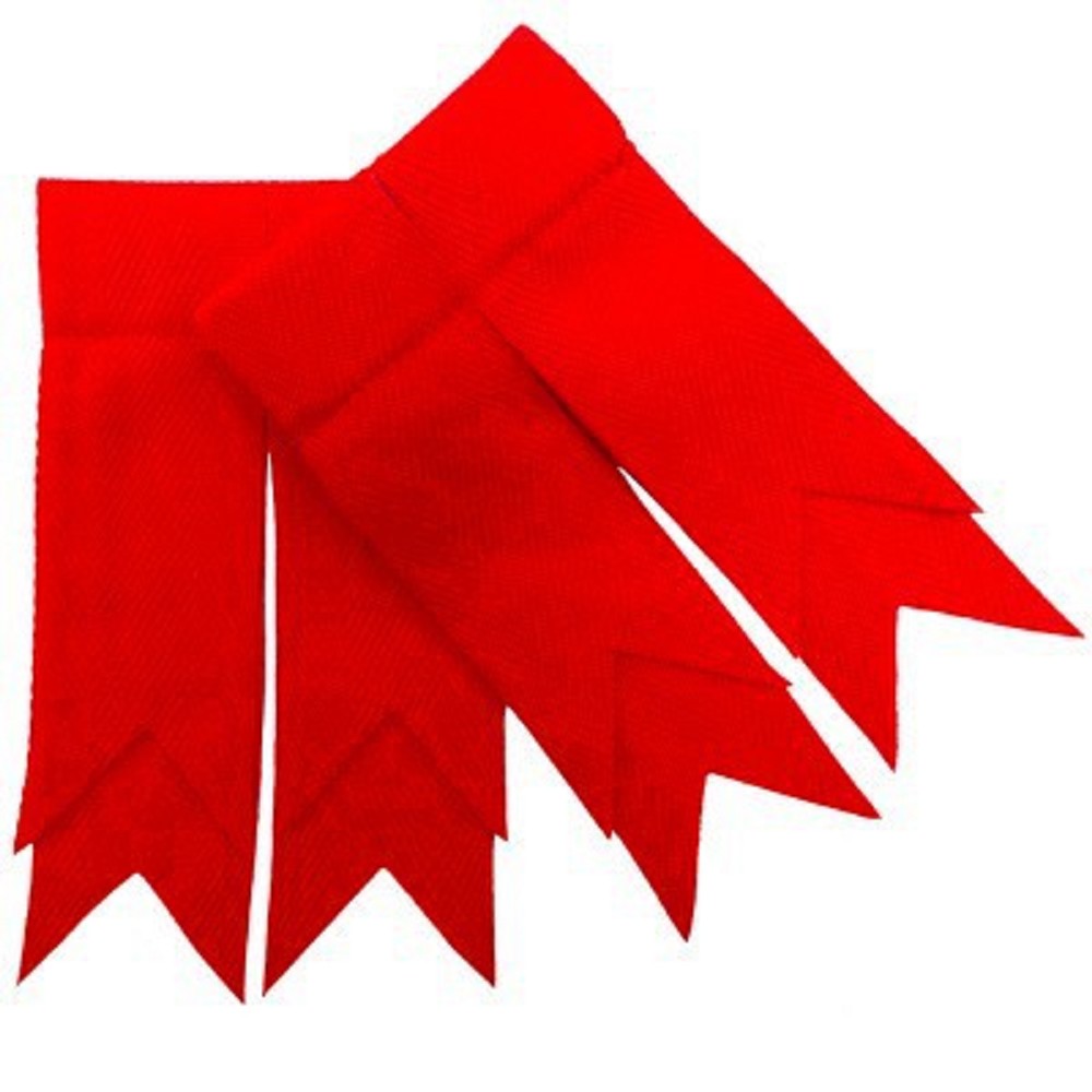 Flashes for Kilt Hose, scarlet red