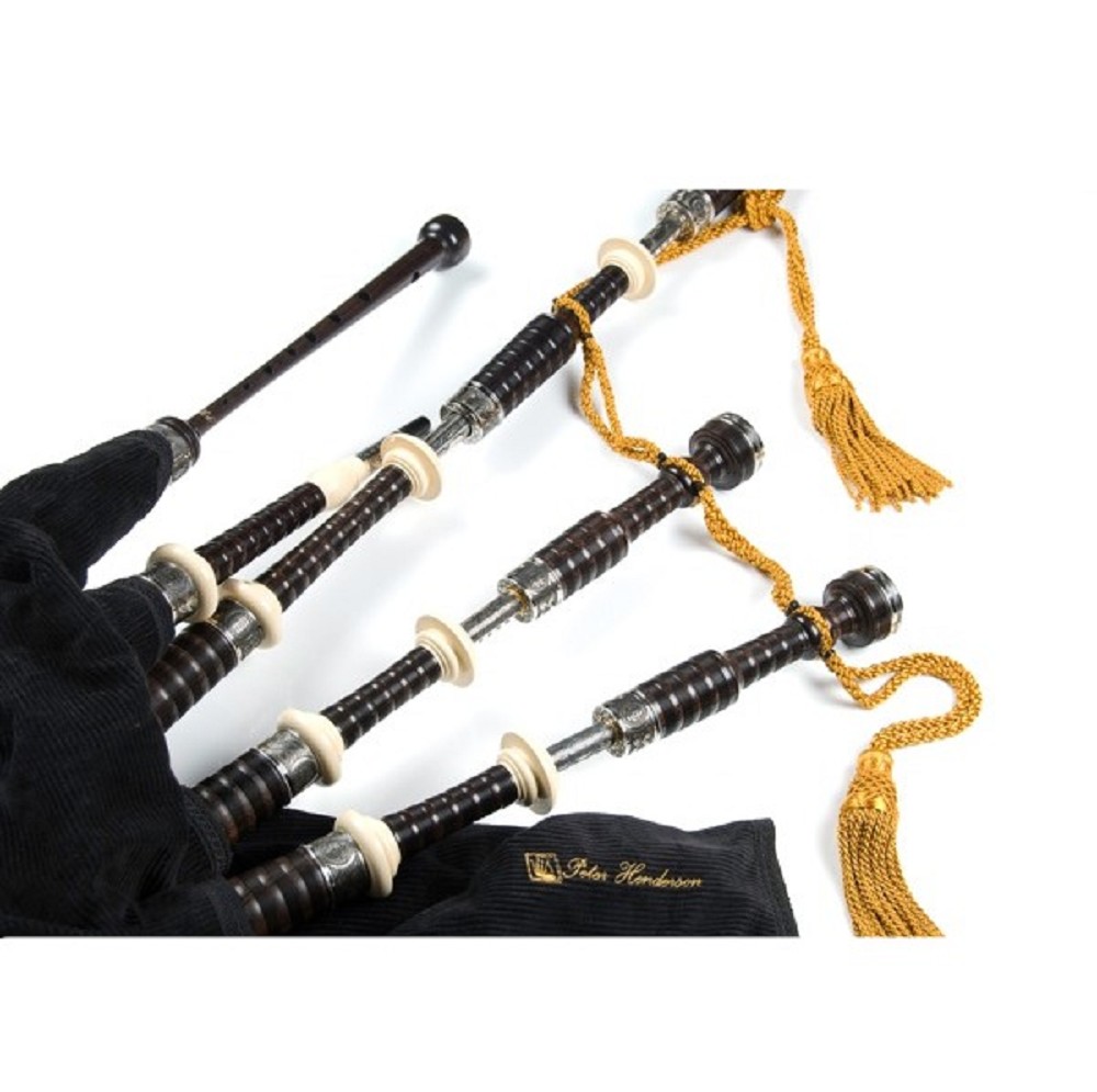 Peter Henderson PH01 Antique Blackwood Bagpipes - Thistle