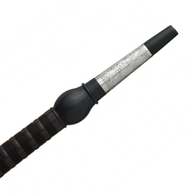 Peter Henders Mouthpiece, Black, EngravedNickel. Round