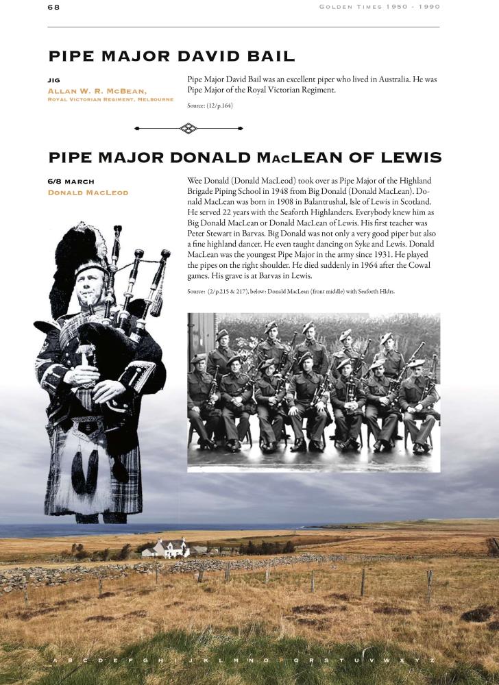 Bagpipe Tunes and Their Stories - Vol. 2 - Golden Times 1950 - 1990