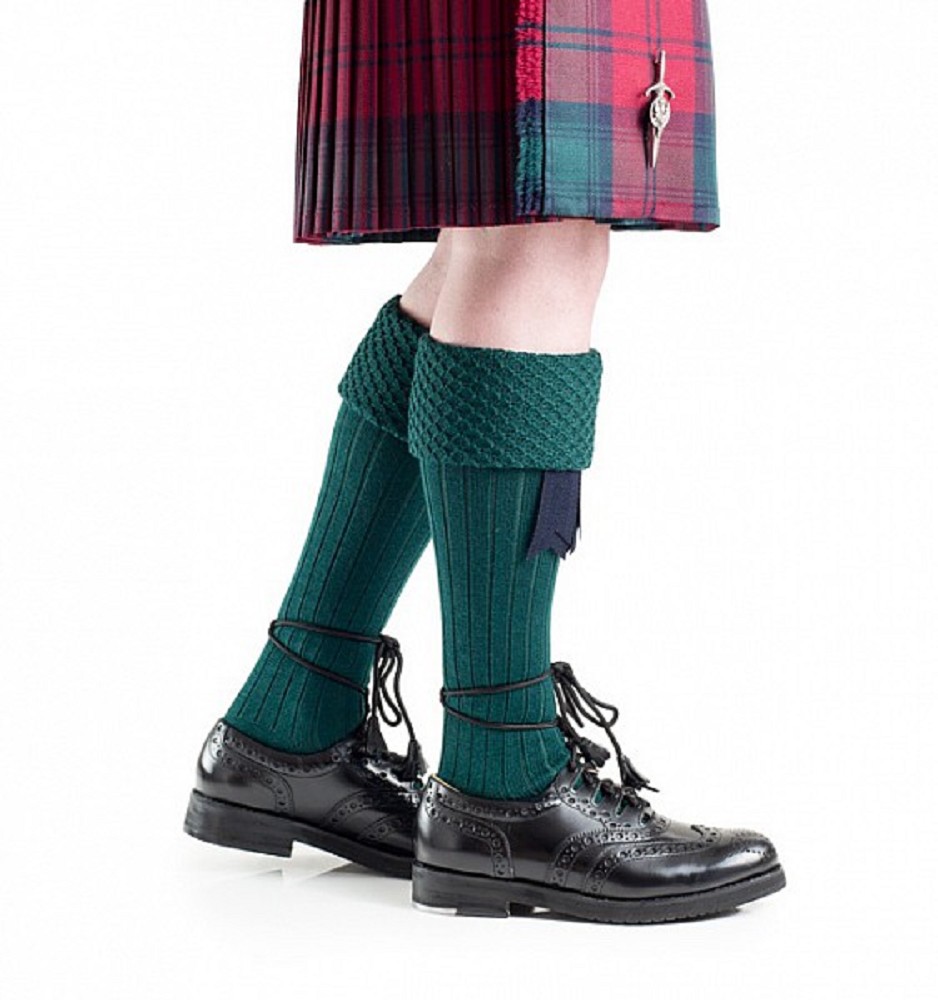 Piper Kilt Socks, bottle green