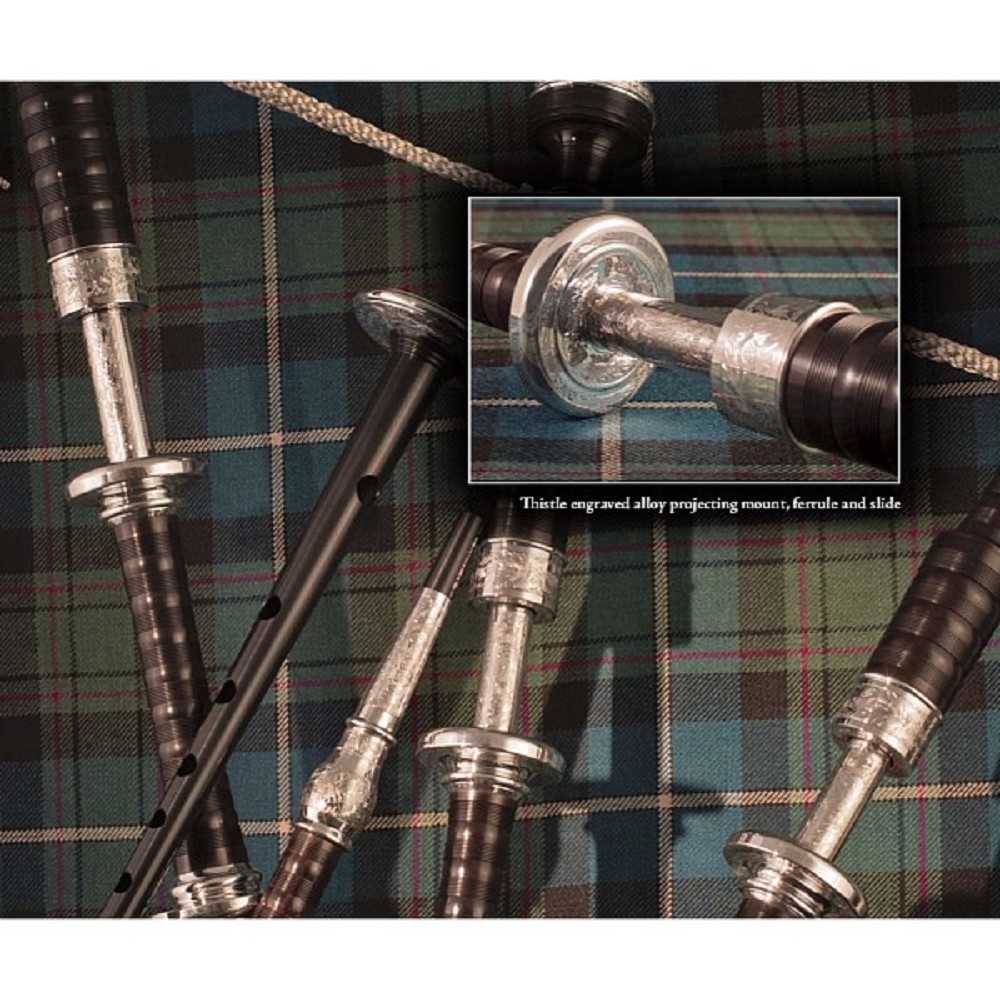 Duncan MacRae FULL ALLOY Full Alloy Blackwood Bagpipe