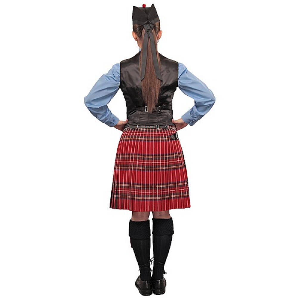 Ladies Sizeing Argyll Waistcoat. Black - UK 32 S (EU 42 Short)