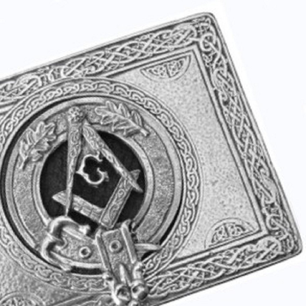 Gürtelschnalle, Masonic Crest, rechteckig
