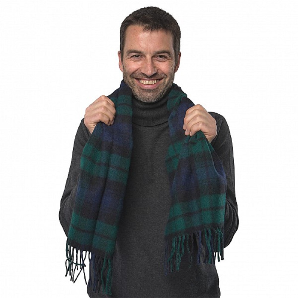 Black Watch Lambswool Tartan Scarf