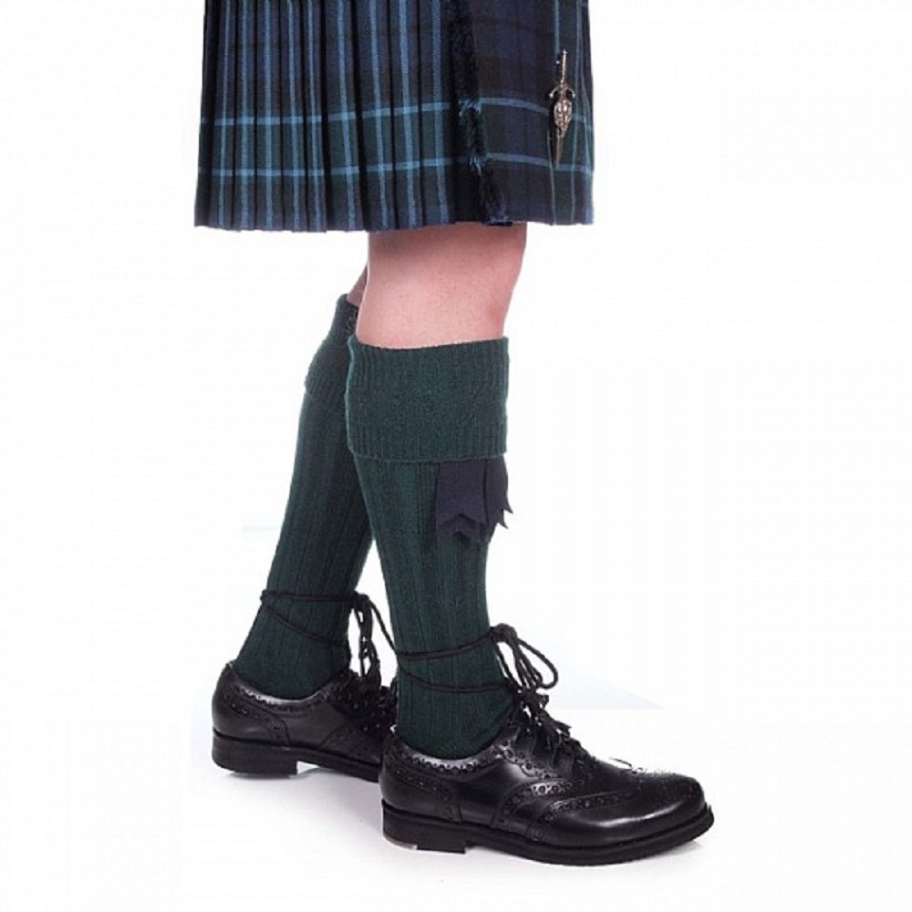 Kilt Socks. Bottle green